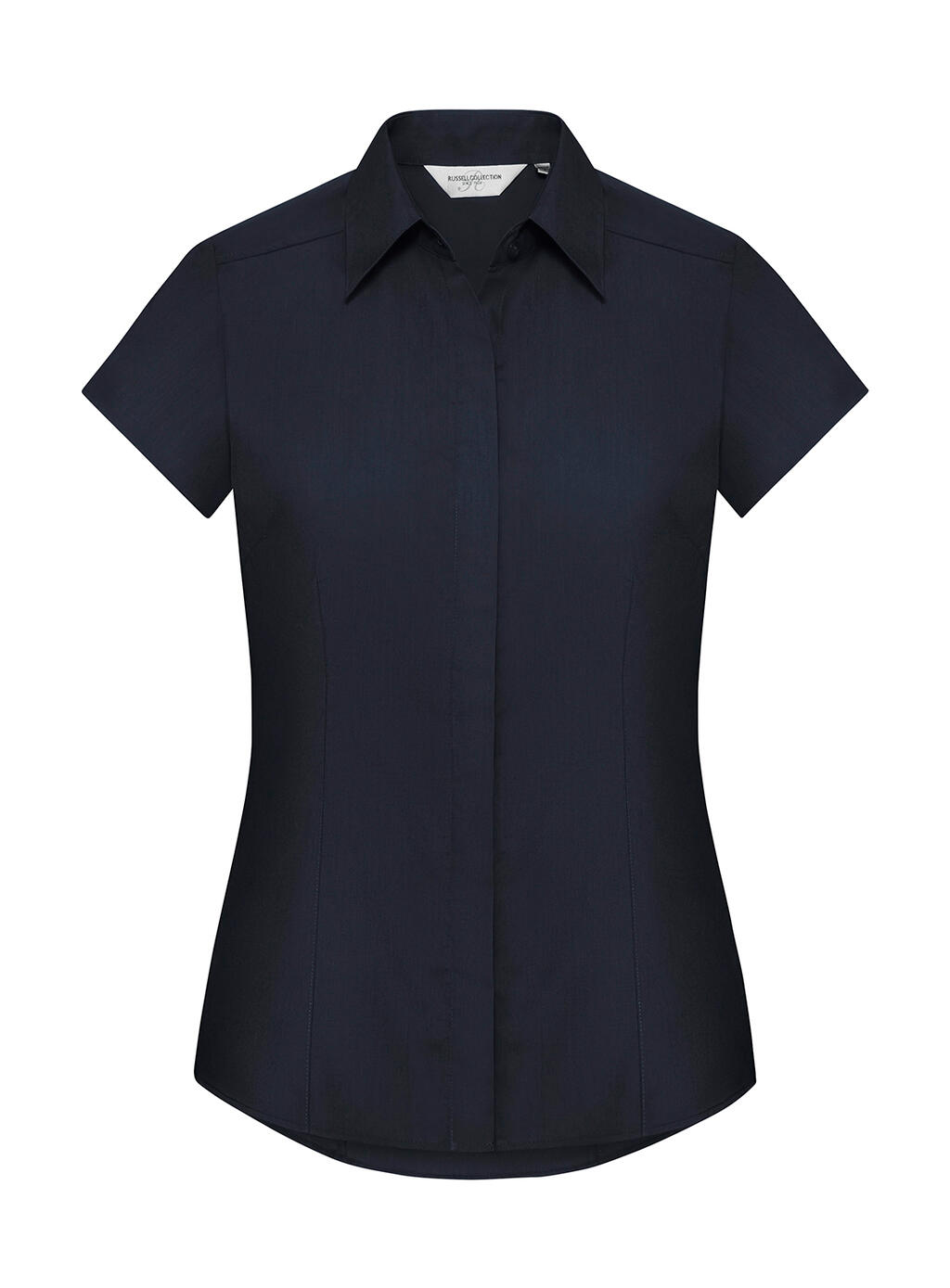 Damesblouse van poplin met korte mouwen - FN - Franse marine