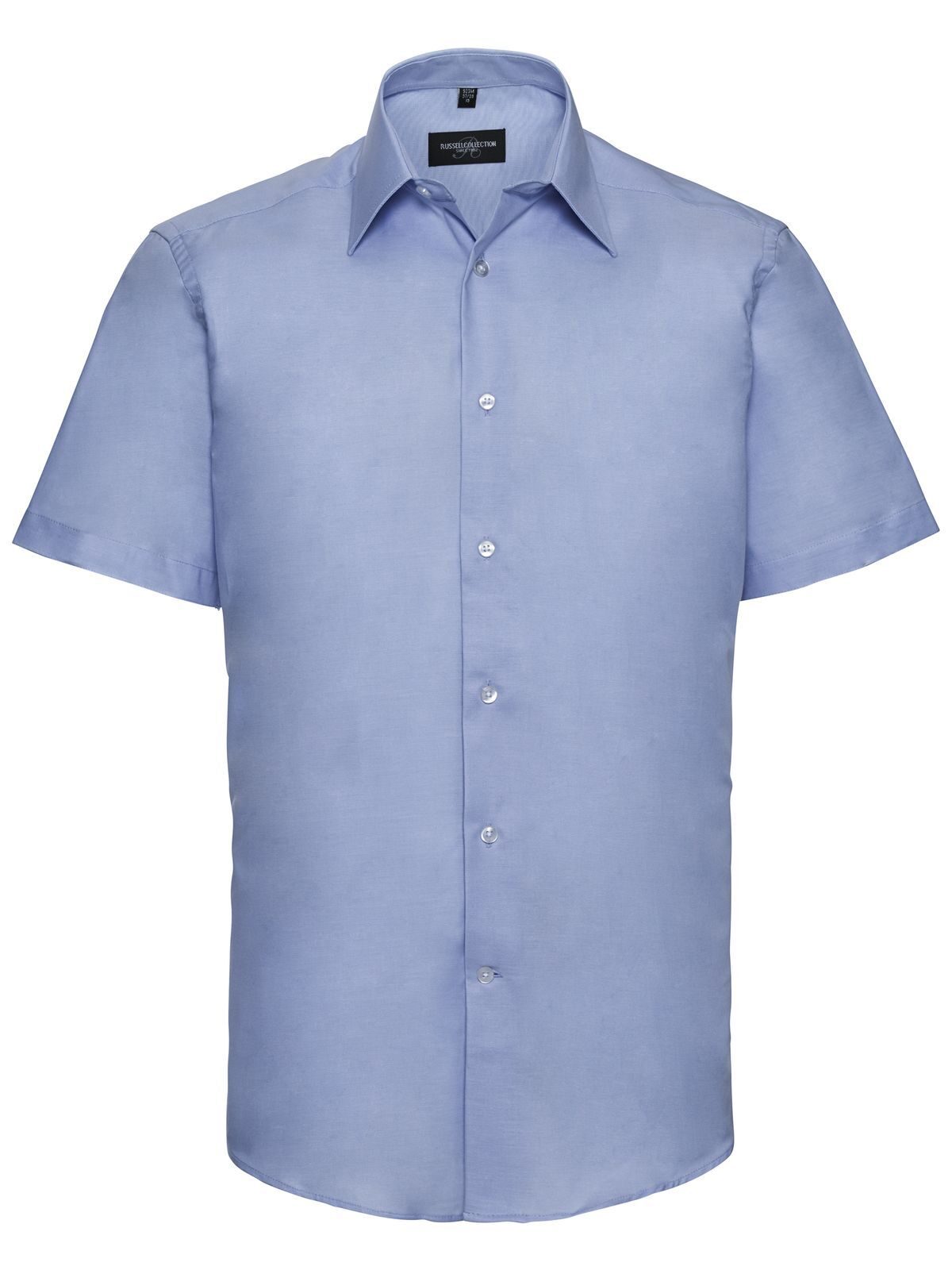 Getailleerd Oxford overhemd met korte mouwen voor heren - OD - Oxfordblauw