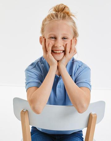 Supersterk kinderpoloshirt van polyester-katoenmix 
