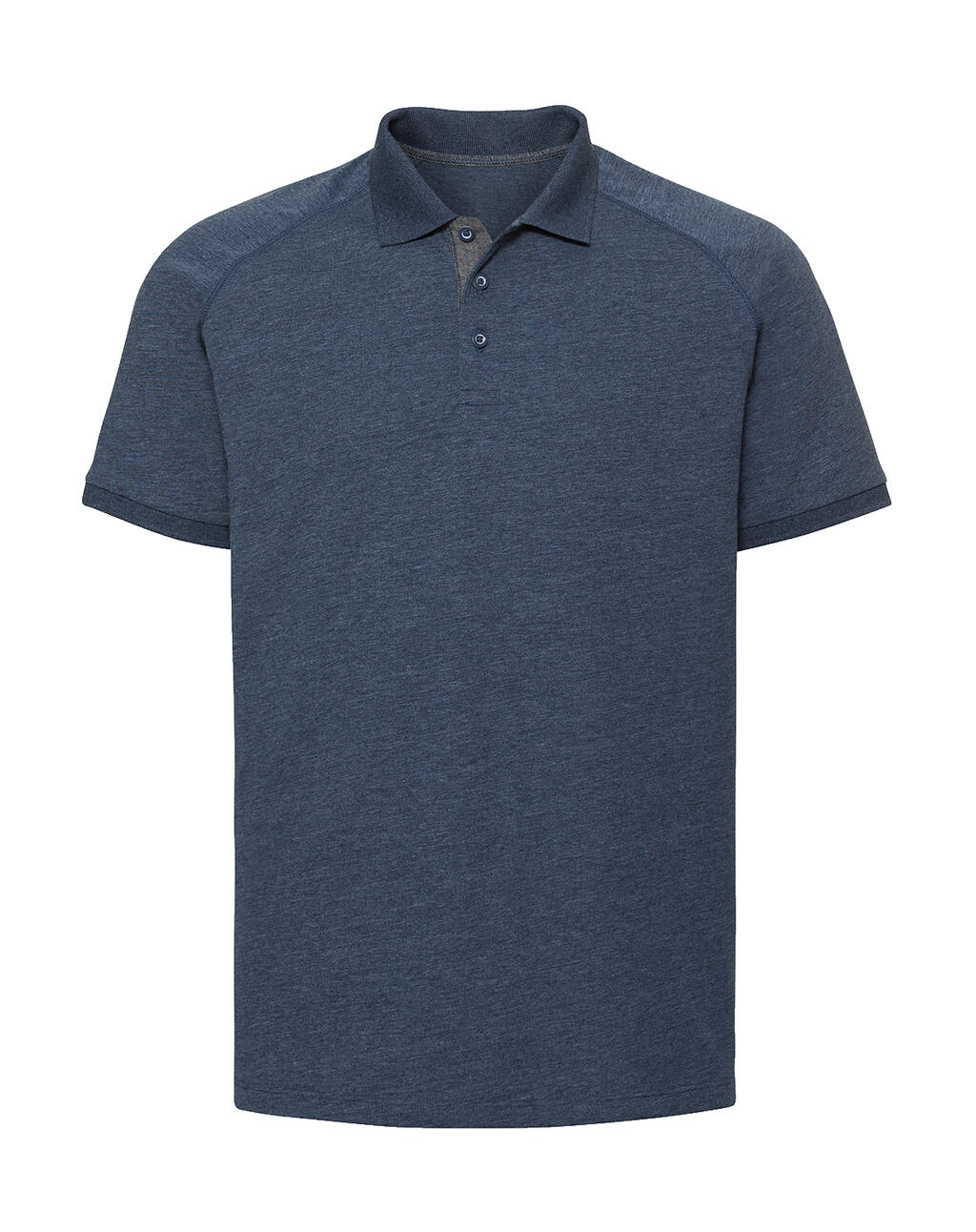 Polo raglan HD pour homme  - N9 - Bleu marine chiné brillant