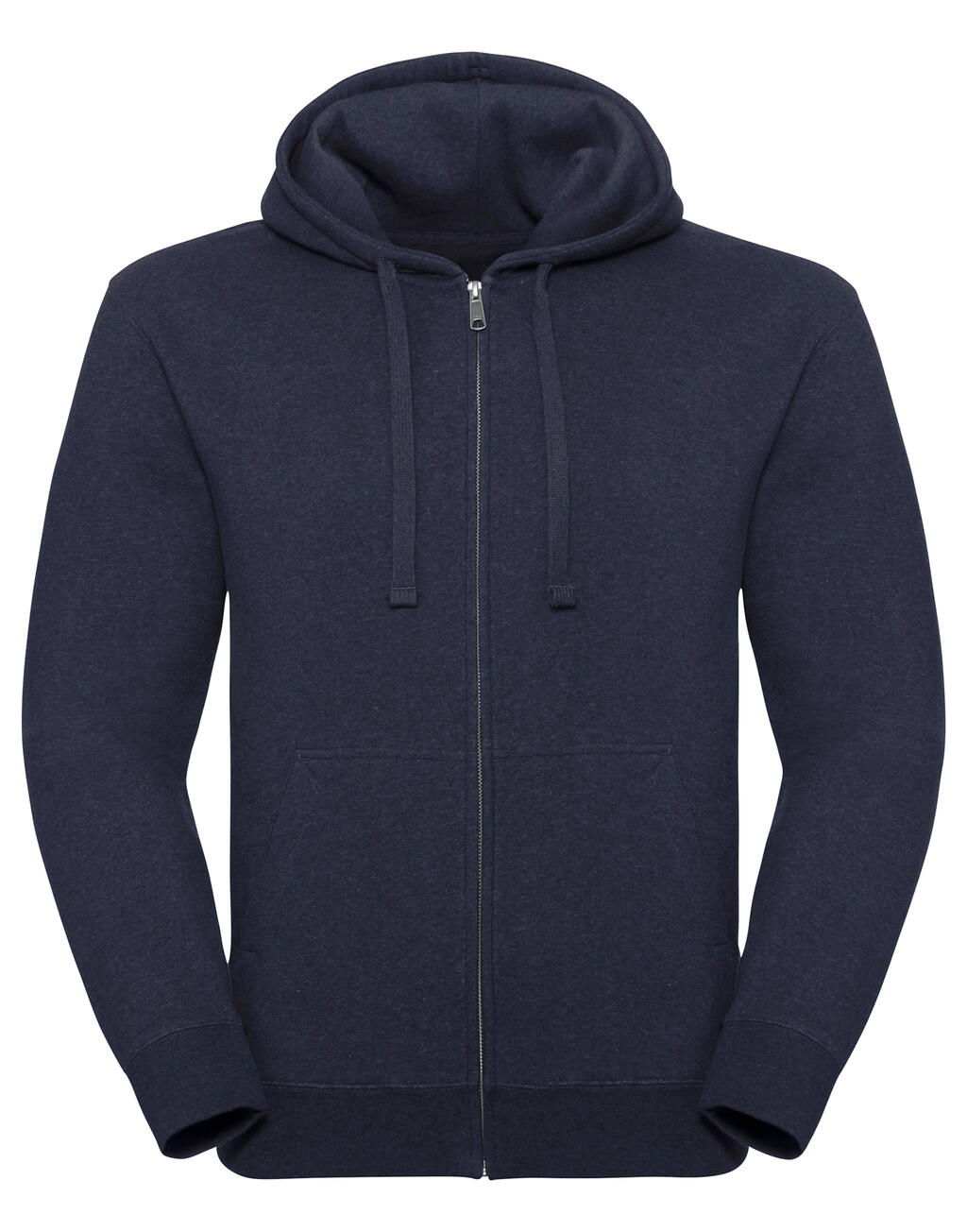 Authentieke Melange Heren Sweatshirt met Capuchon en Rits