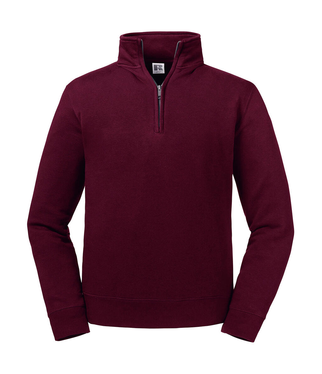Sweat-shirt authentique à fermeture éclair 1/4 - 448 - Bourgogne