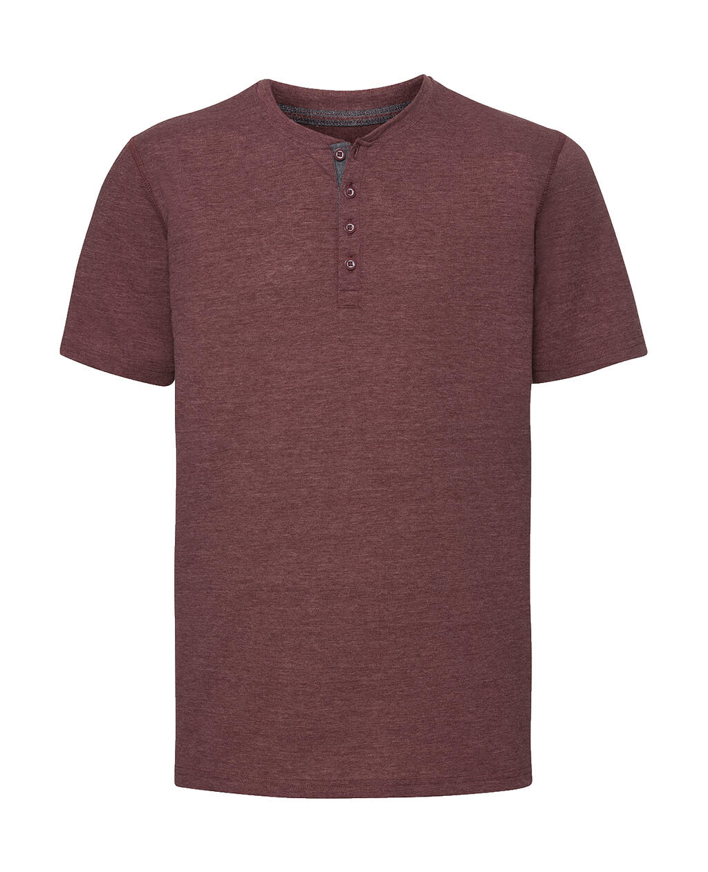 Henley HD T-shirt - MM - Kastanjebruine Mergel
