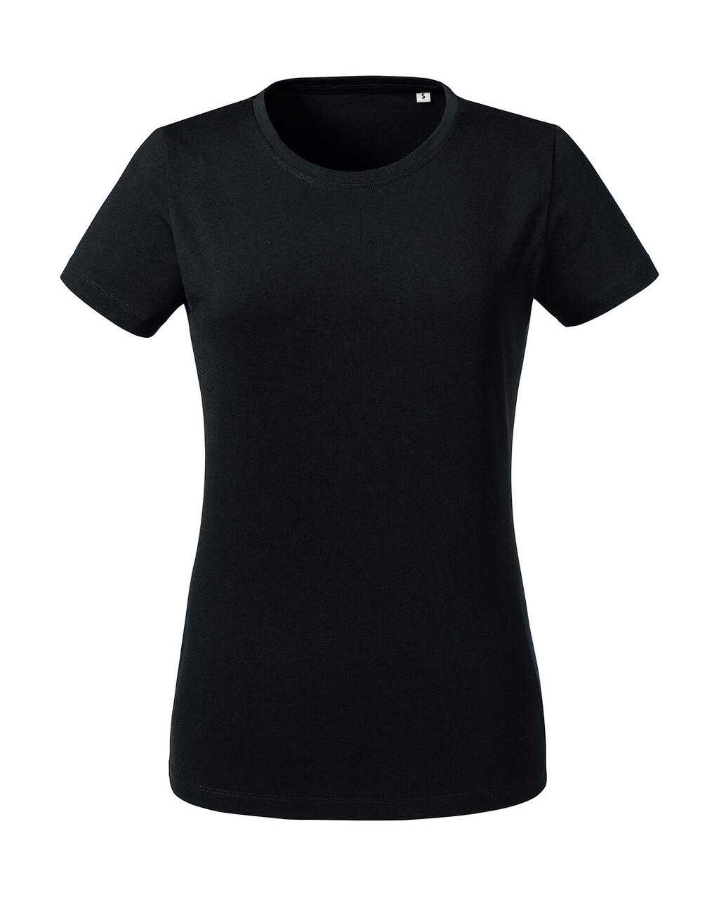 T-shirt épais en coton biologique pur pour femmes - 101 - Noir