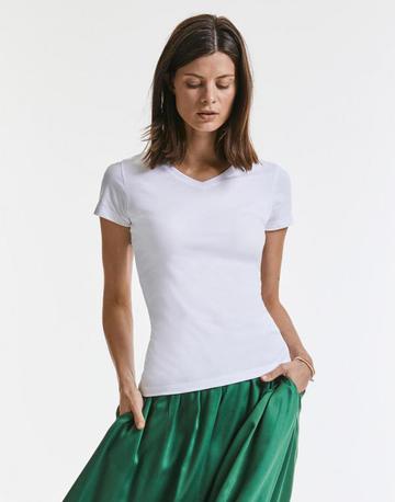 Pure Organic dames T-shirt met V-hals