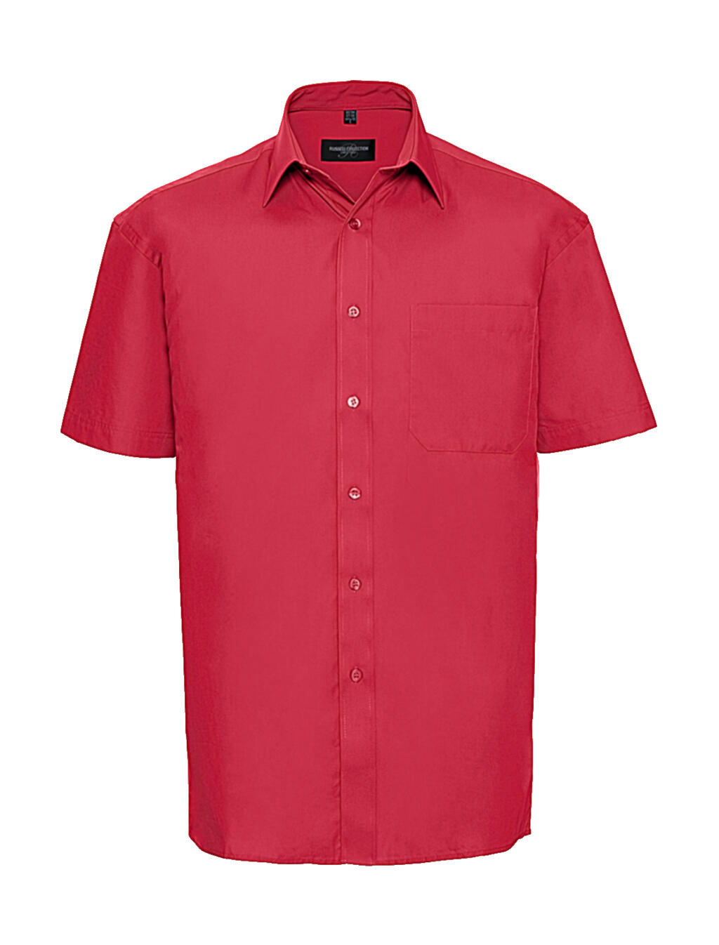 Shirt van puur katoenen poplin met korte mouwen.