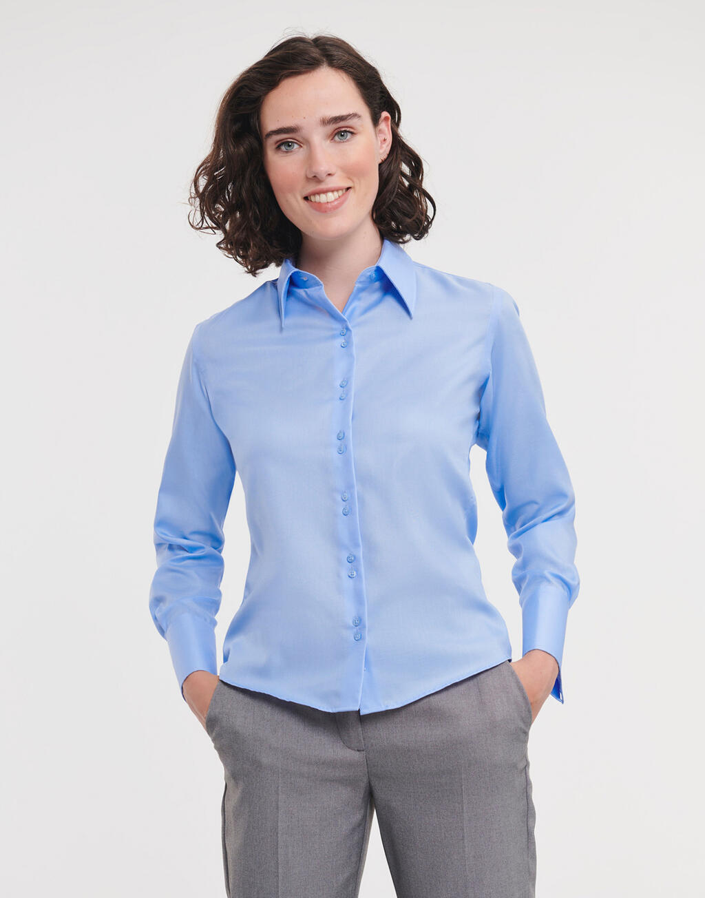 Chemise à manches longues infroissable pour femmes - BZ - Ciel lumineux