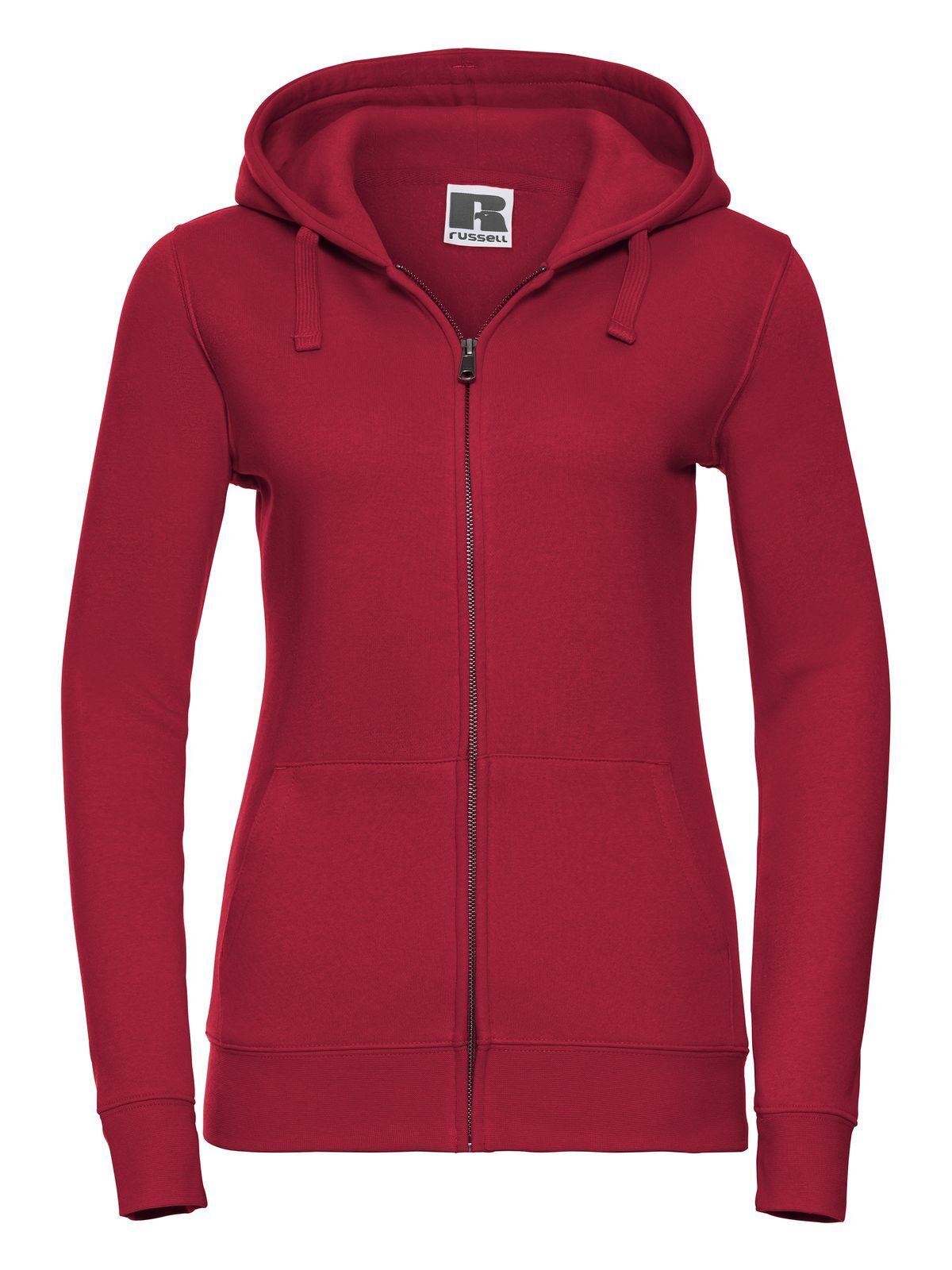 Authentieke damesjas met capuchon en ritssluiting - CR - Klassiek rood