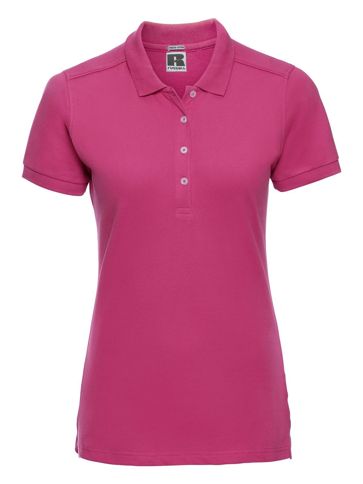 Damespolo met aansluitende stretchstof - 57 - Fuchsia