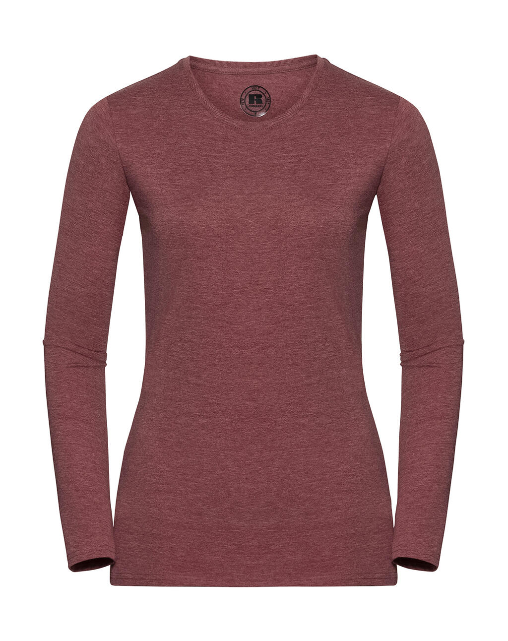 Dames T-shirt met lange mouwen in HD-kwaliteit - MM - Kastanjebruine Mergel