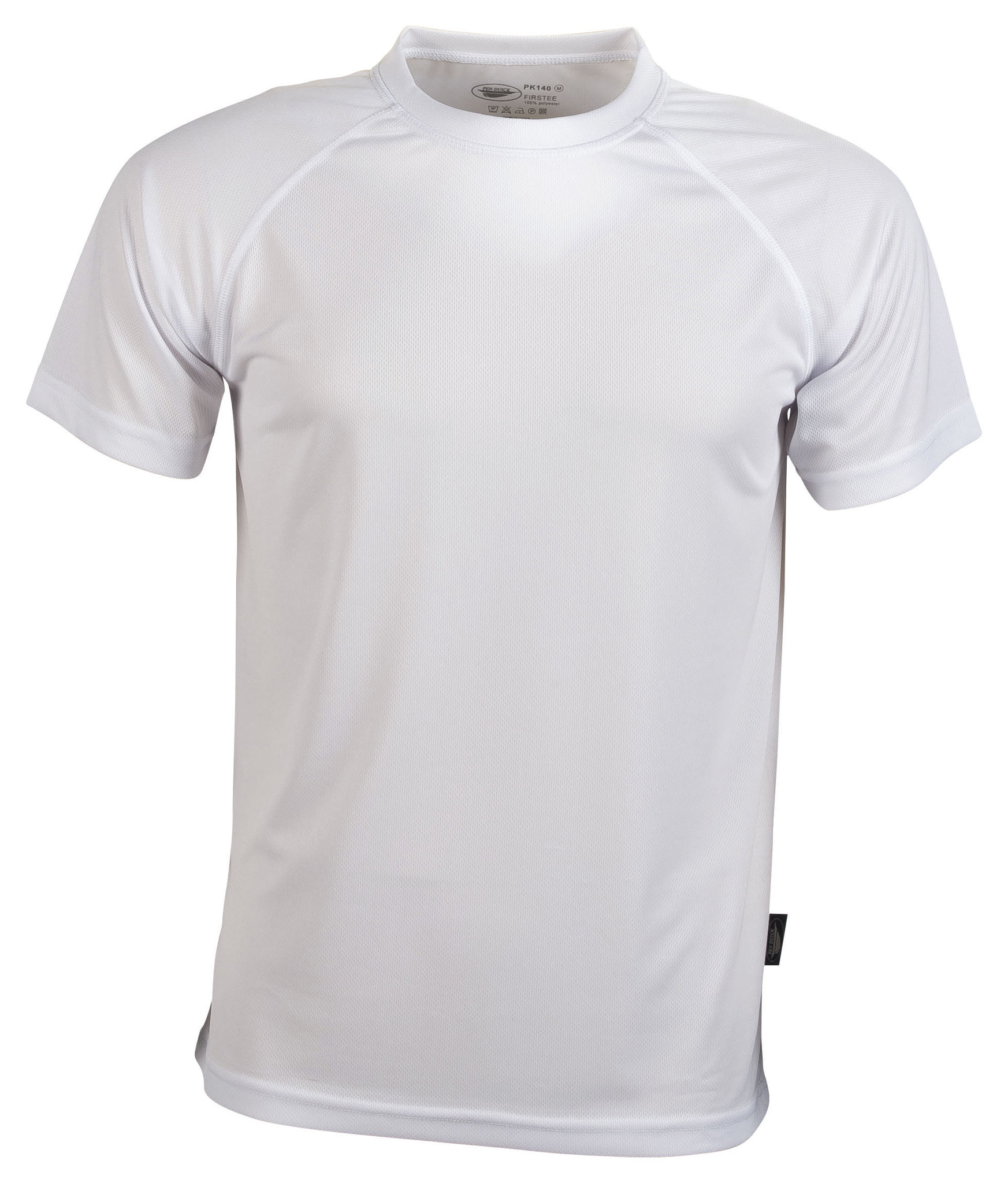 T-shirt de sport à manches courtes et col rond Firstee - WH - Blanc/Titane