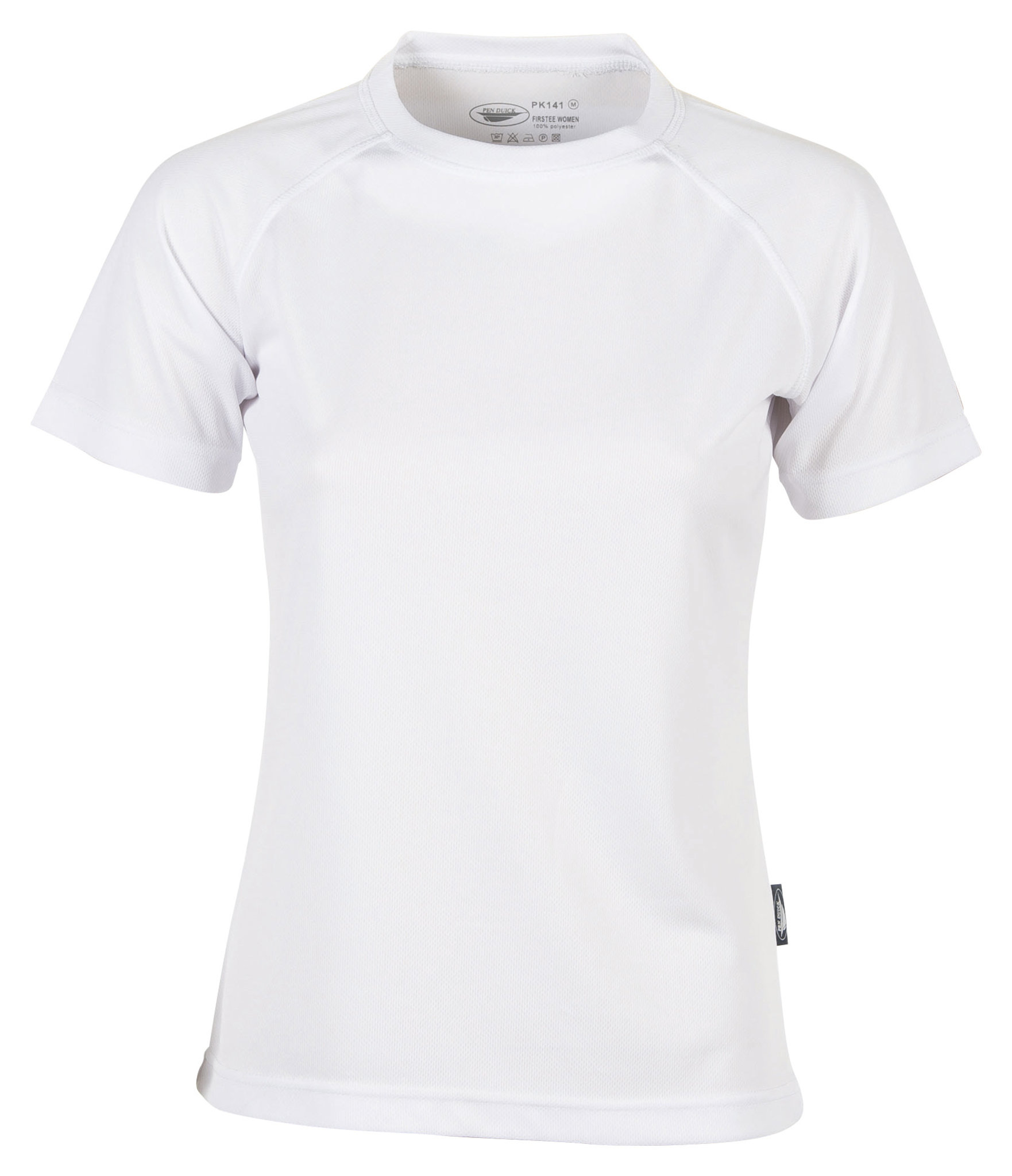 T-shirt de sport à manches courtes et col rond pour femme Fritte - WH - Blanc/Titane