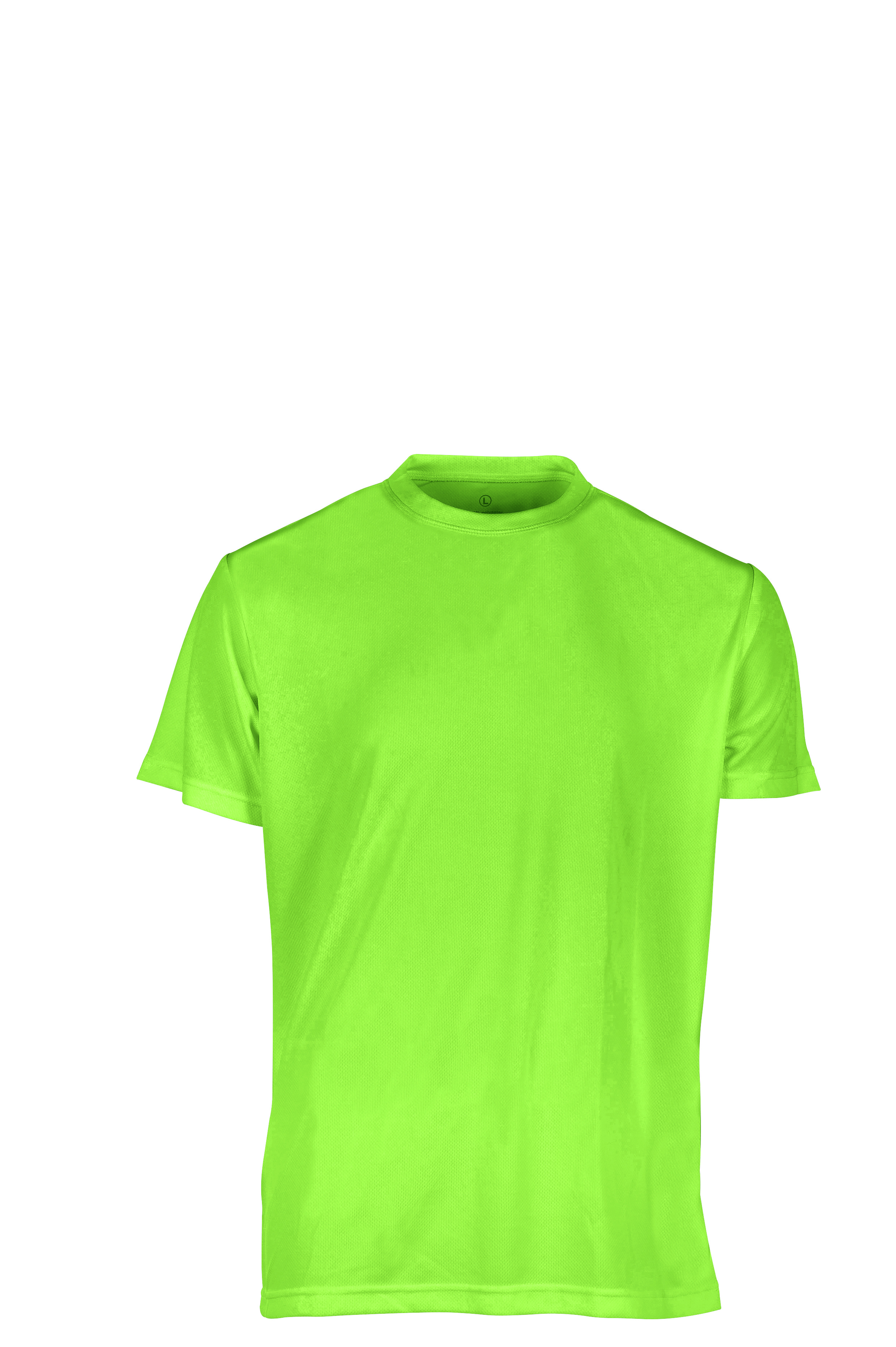 Sportshirt met korte mouwen en ronde hals - GR - Fluorescerend groen