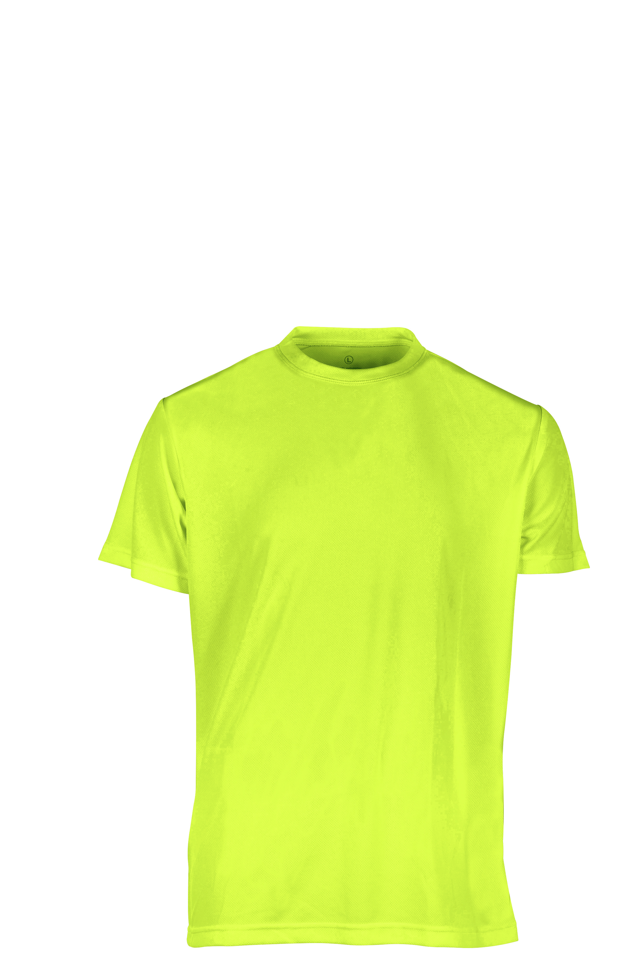 Sportshirt met korte mouwen en ronde hals - YE - Fluorescerend geel