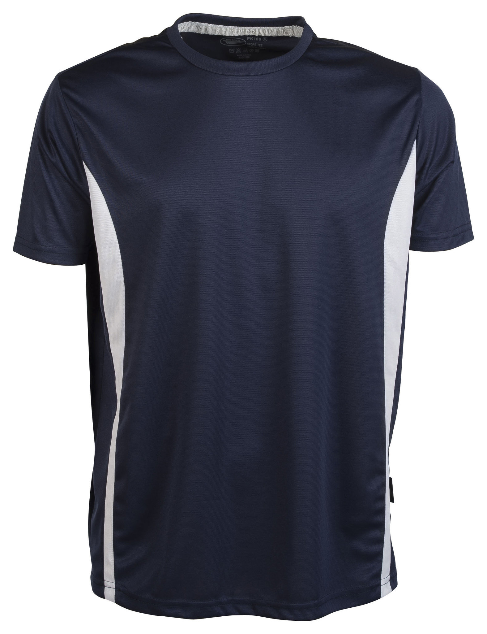 T-shirt de sport à manches courtes et col rond contrasté - NY - Marine