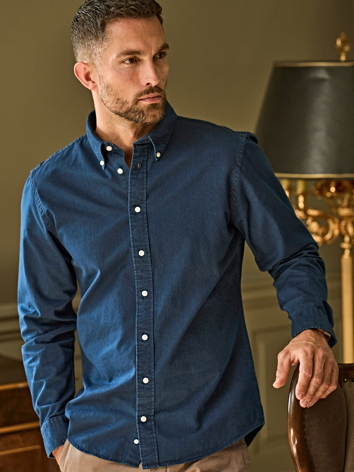 Chemise décontractée en sergé