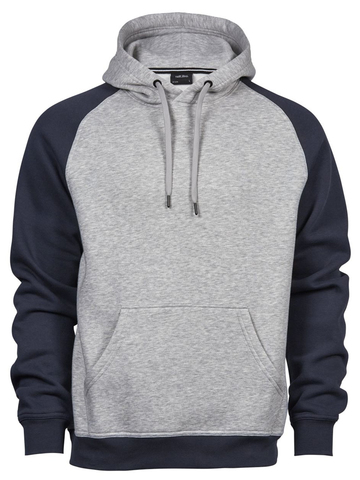 Sweat à capuche bicolore - 203 - HEATHER NAVY - MARINE