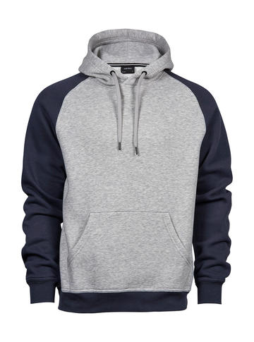 Sweat à capuche bicolore - 152 - Gris acier