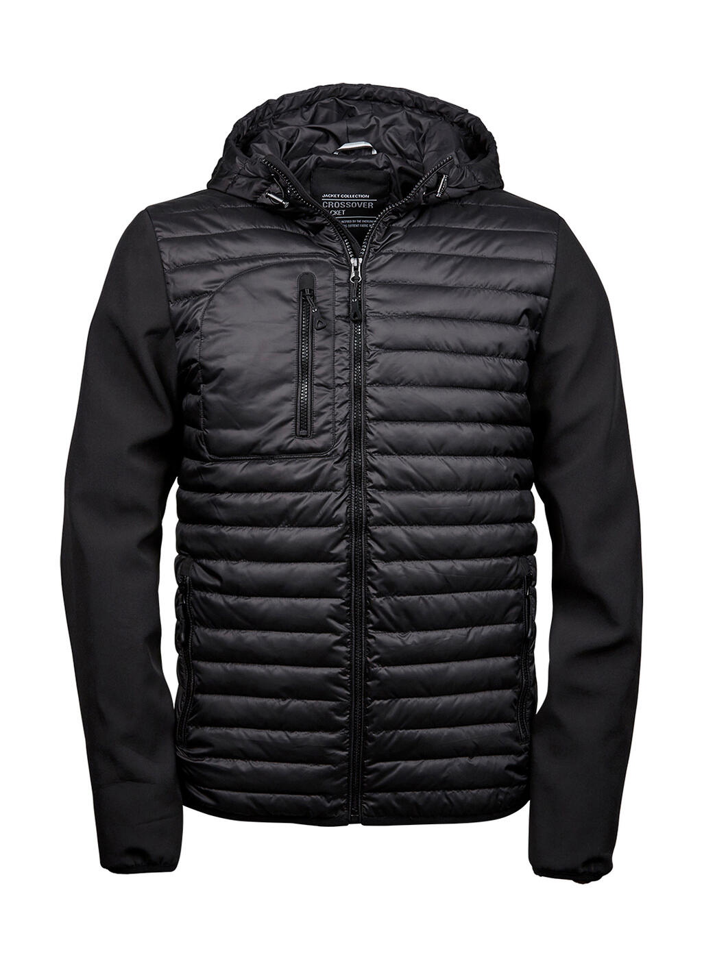 veste croisée à capuche - BLK - Noir