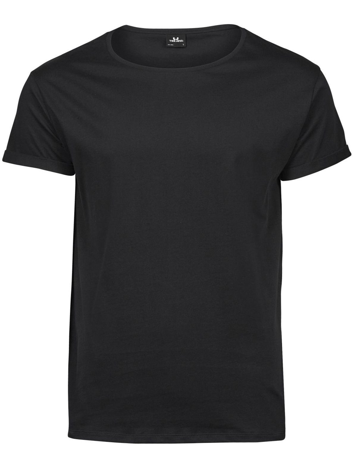 Oprolbaar T-shirt voor heren - BLK - Zwart