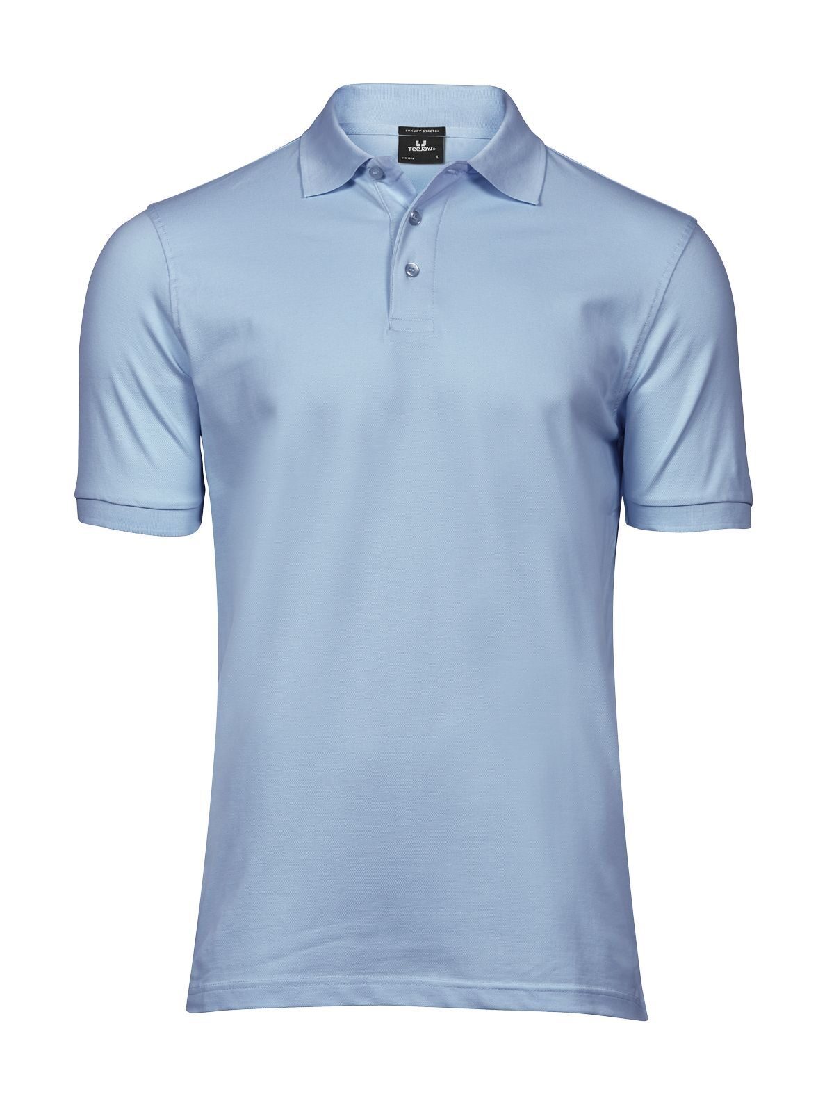 Luxe stretchpolo voor heren - Lichtblauw