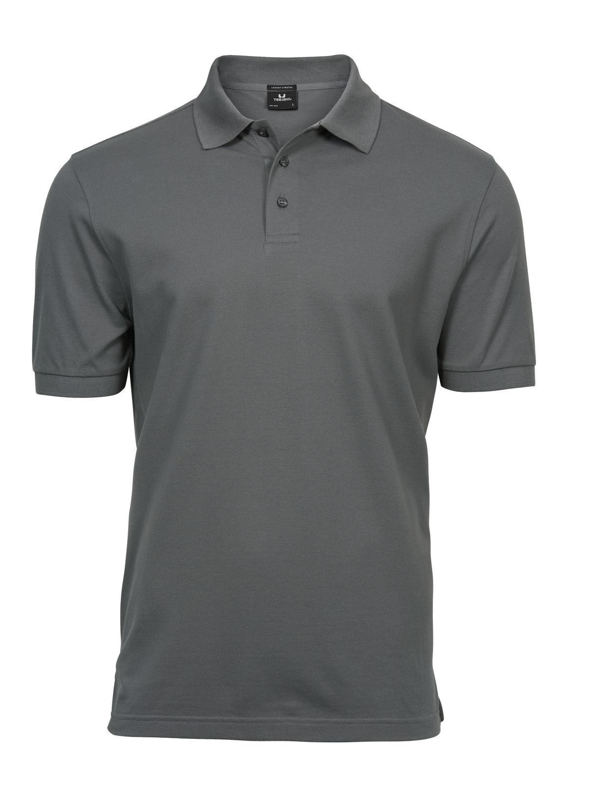Luxe stretchpolo voor heren - Poedergrijs