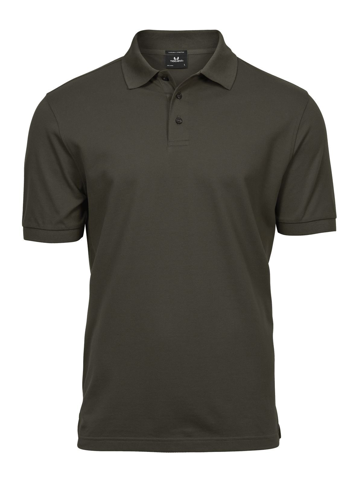 Luxe stretchpolo voor heren - Donkere olijf