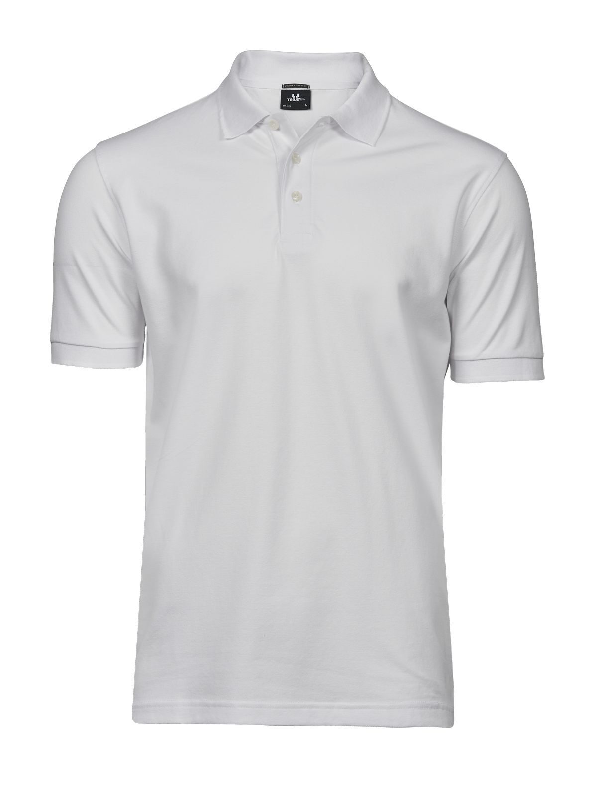 Luxe stretchpolo voor heren - WHT - Wit