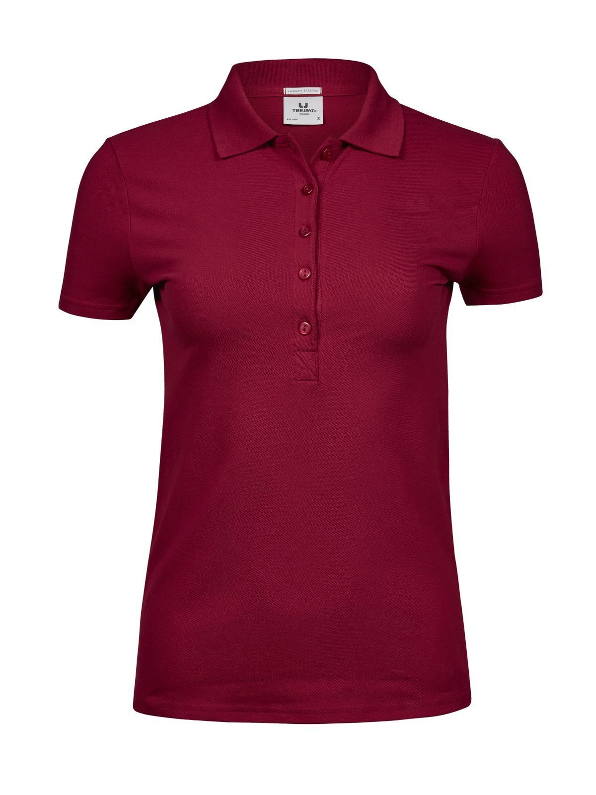 Polo stretch de luxe pour femmes - Rouge foncé