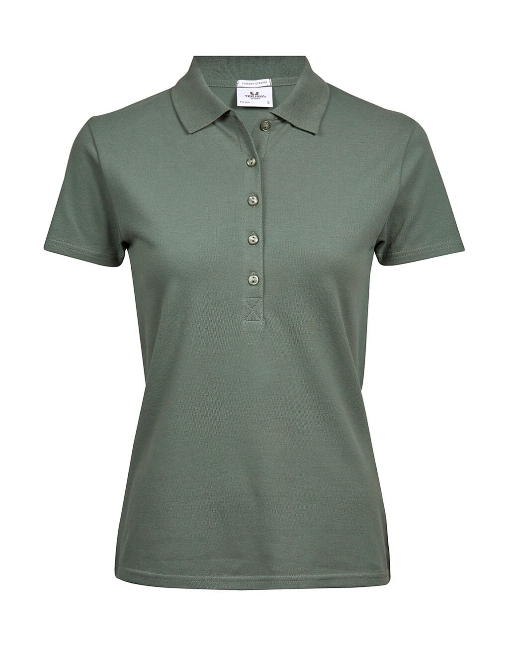 Polo stretch de luxe pour femmes - Vert feuille