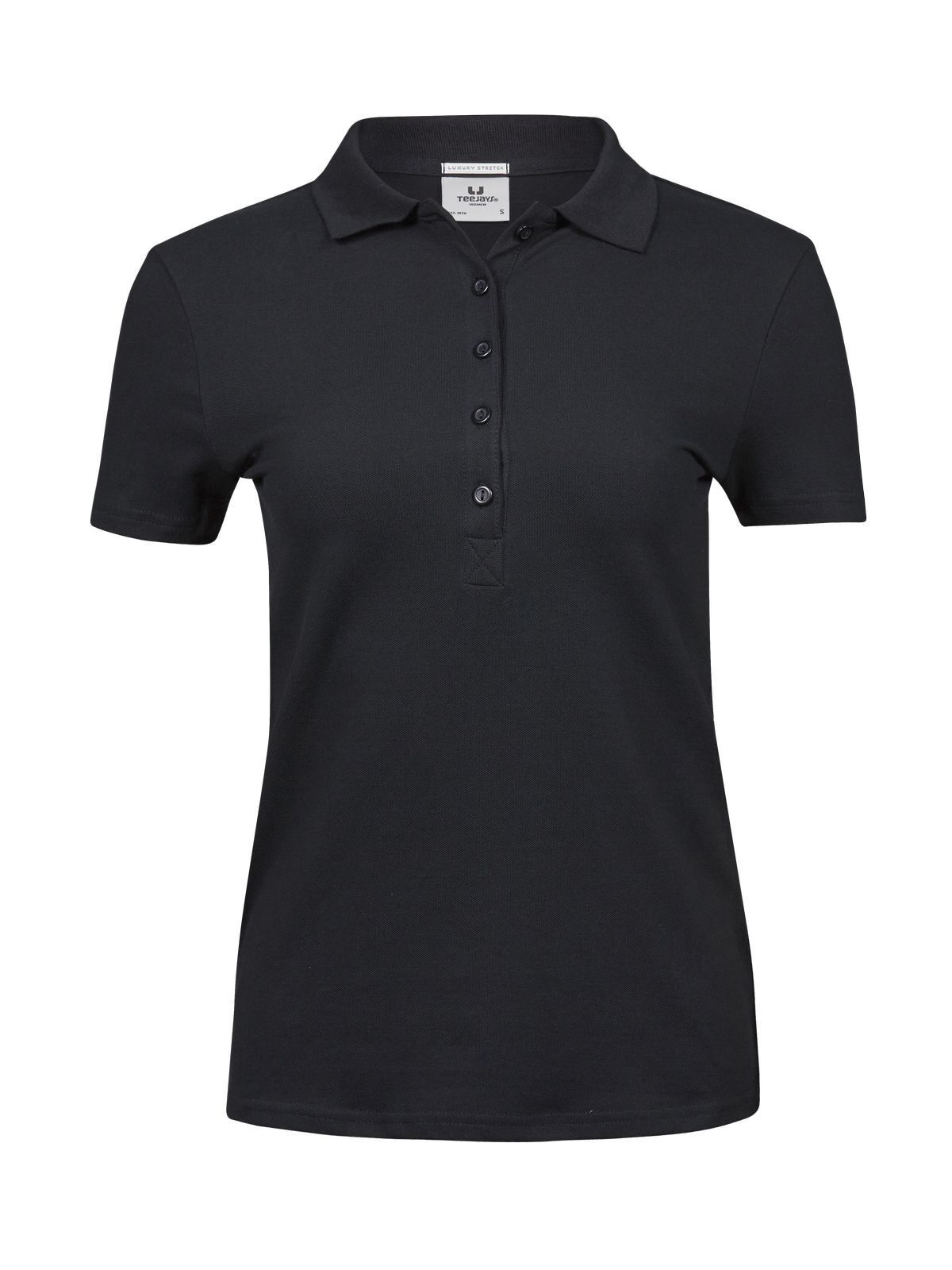 Polo stretch de luxe pour femmes - BLK - Noir