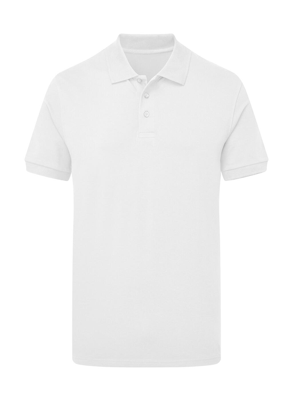 Stretchpoloshirt voor heren zonder merklabel. - 000 - Wit