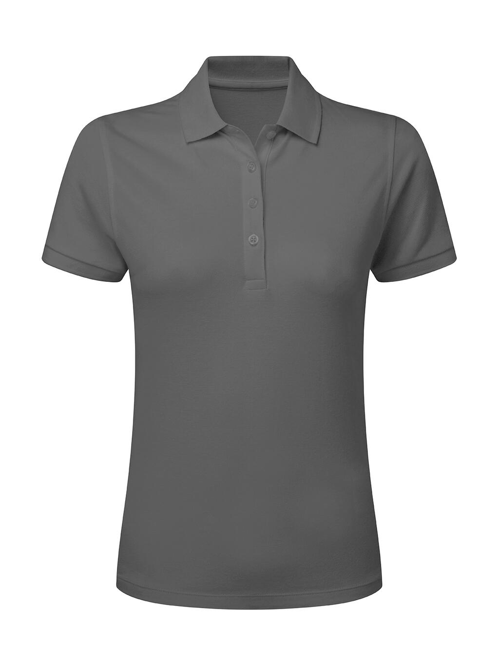 Polo stretch sans étiquette pour femme - 130 - Charbon de bois