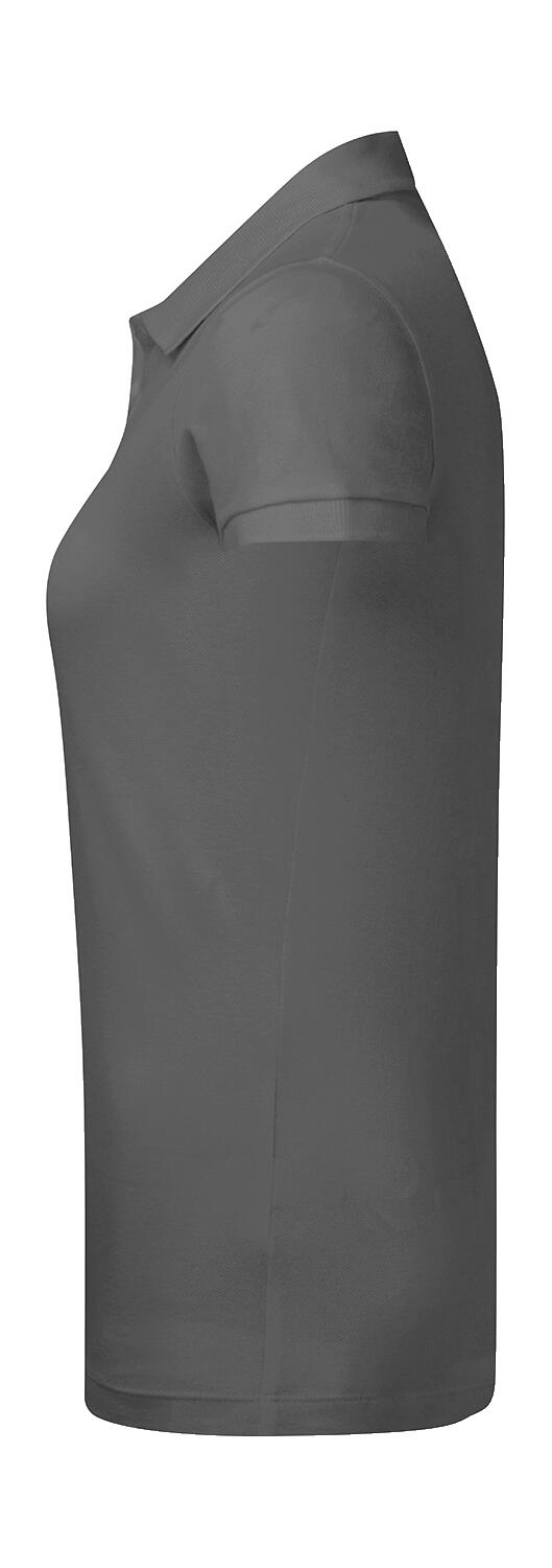 Stretchpoloshirt voor dames zonder merklabel.