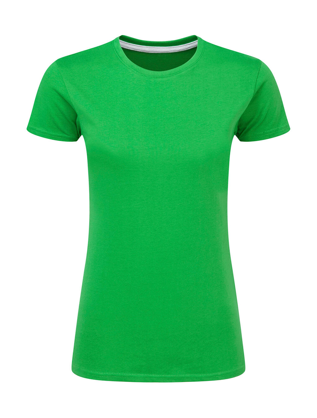 Dames T-shirt met logo, zonder label. - 518 - Kelly Green