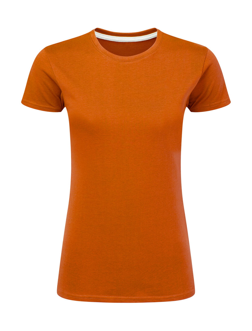 Dames T-shirt met logo, zonder label. - 410 - ORANJE