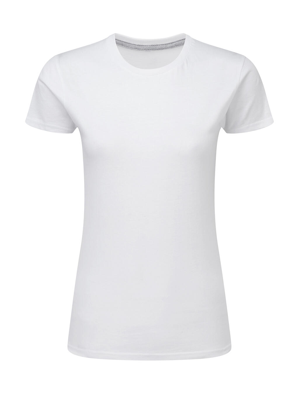 Dames T-shirt met logo, zonder label. - 000 - Wit