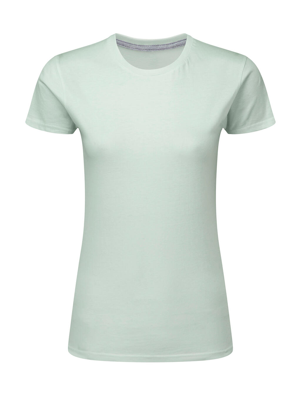 Dames T-shirt met logo, zonder label. - 118 - Kwikgrijs