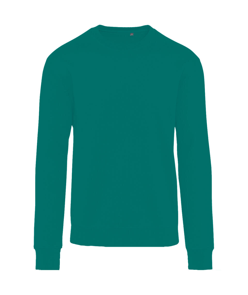 Sweat-shirt à col rond sans étiquette Signature - 537 - VERT ÉMERAUDE