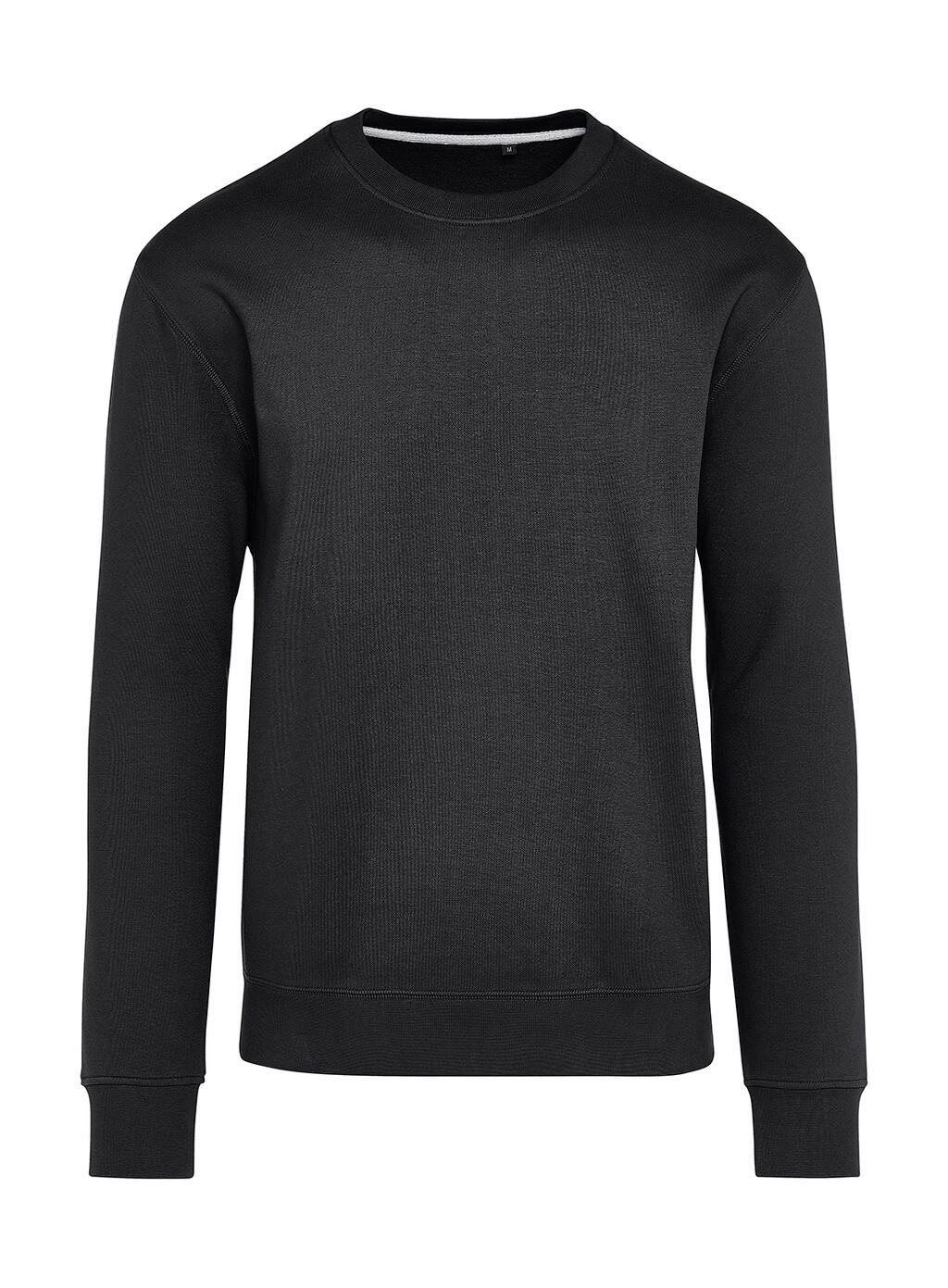 Sweat-shirt à col rond sans étiquette Signature - 104 - Noir foncé
