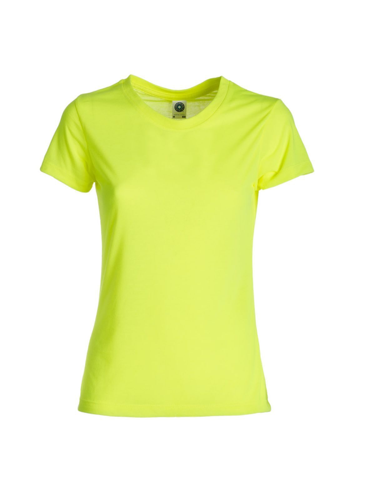 Dames performance T-shirt - 64 - Fluorescerend geel