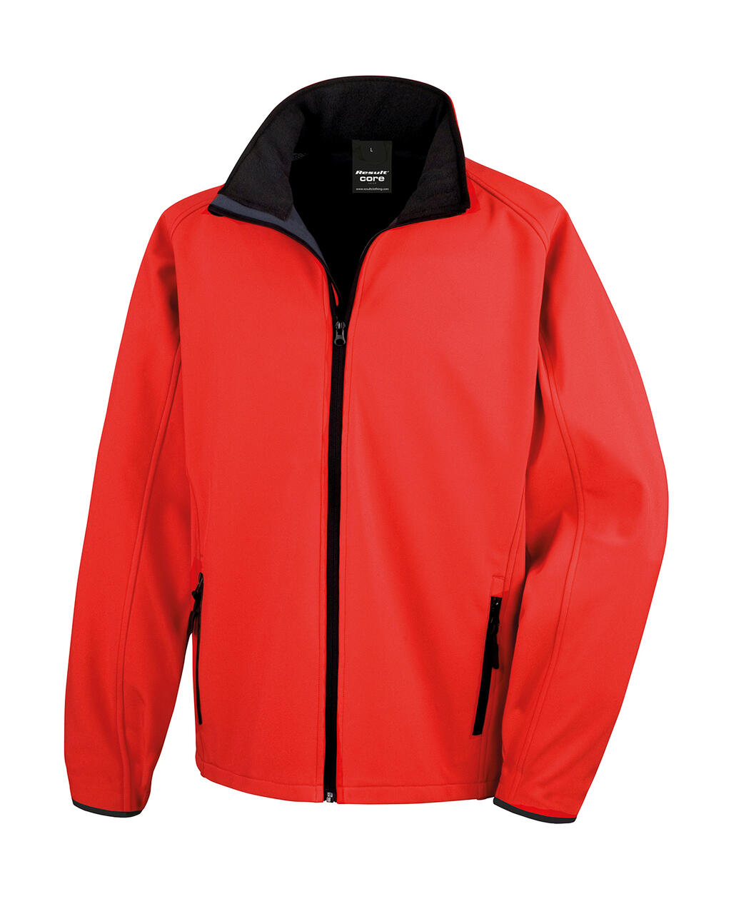 Printbare softshelljas - RDBK - Rood/Zwart