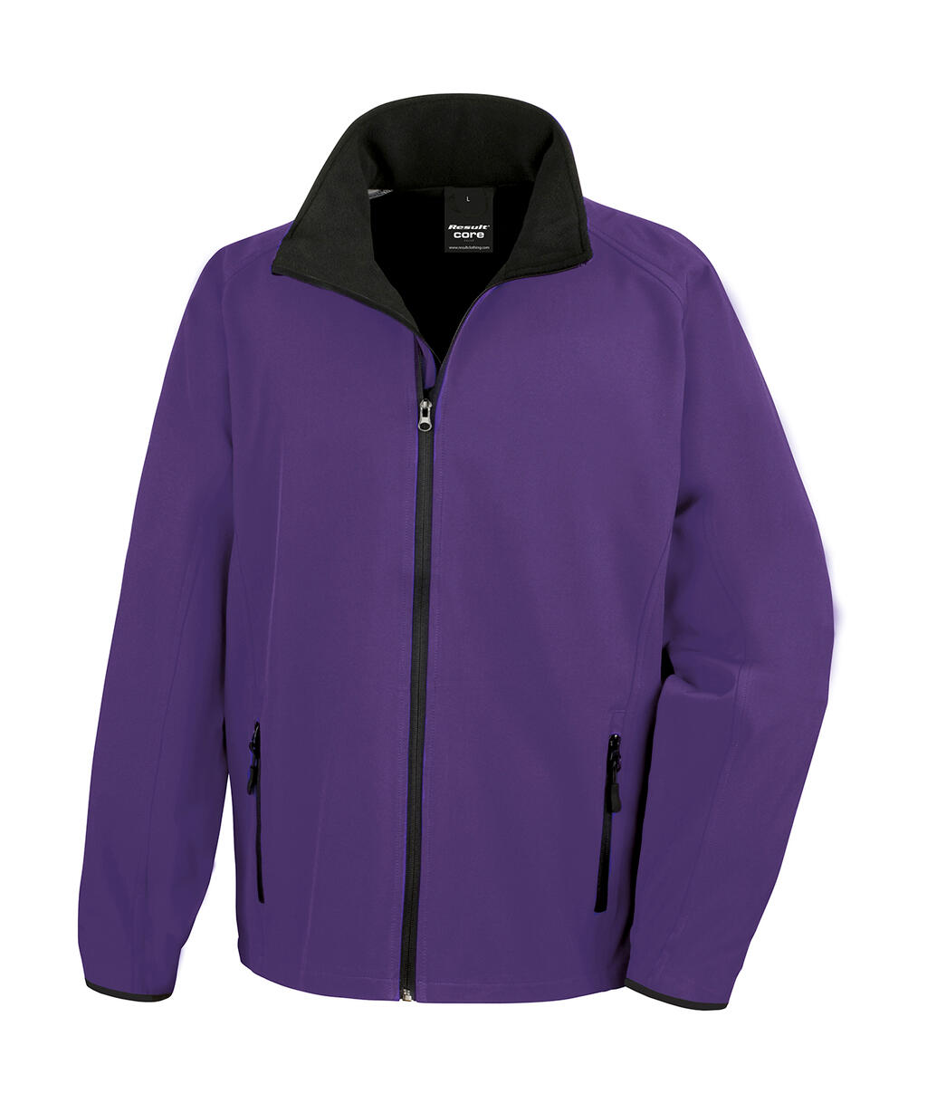 Printbare softshelljas - 371 - Paars/Zwart