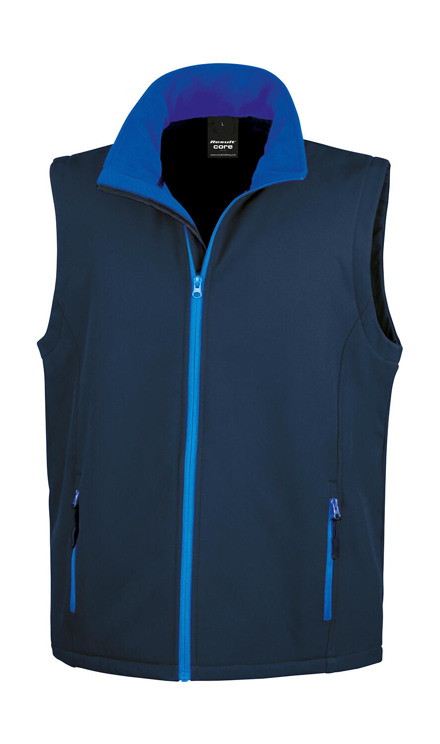 Printbaar softshell vest - NVJA - Marineblauw/Jasmijn