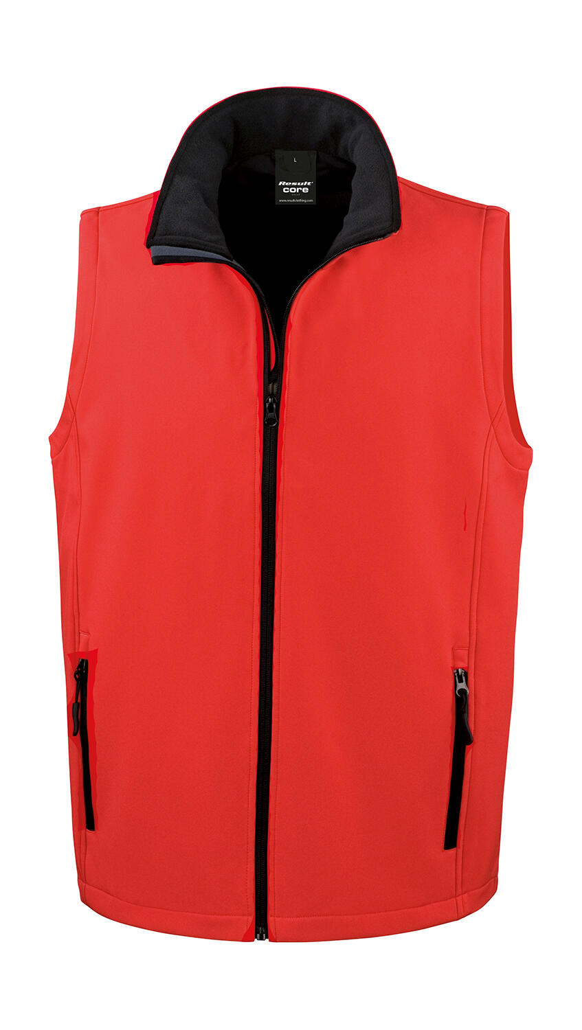 Printbaar softshell vest - RDBK - Rood/Zwart
