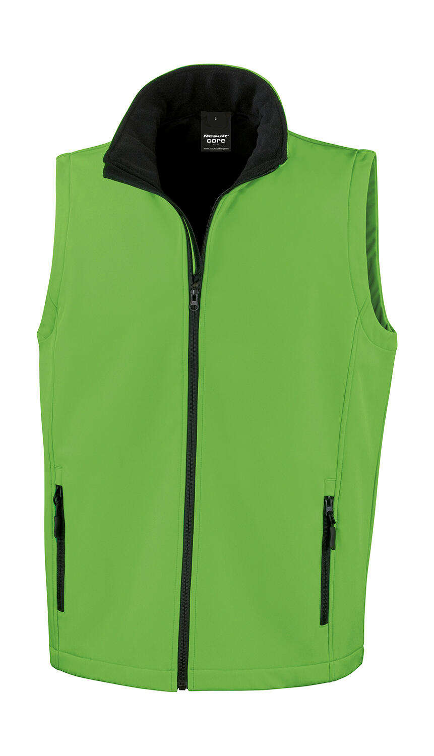 Printbaar softshell vest - GNBK - Levendig groen/zwart