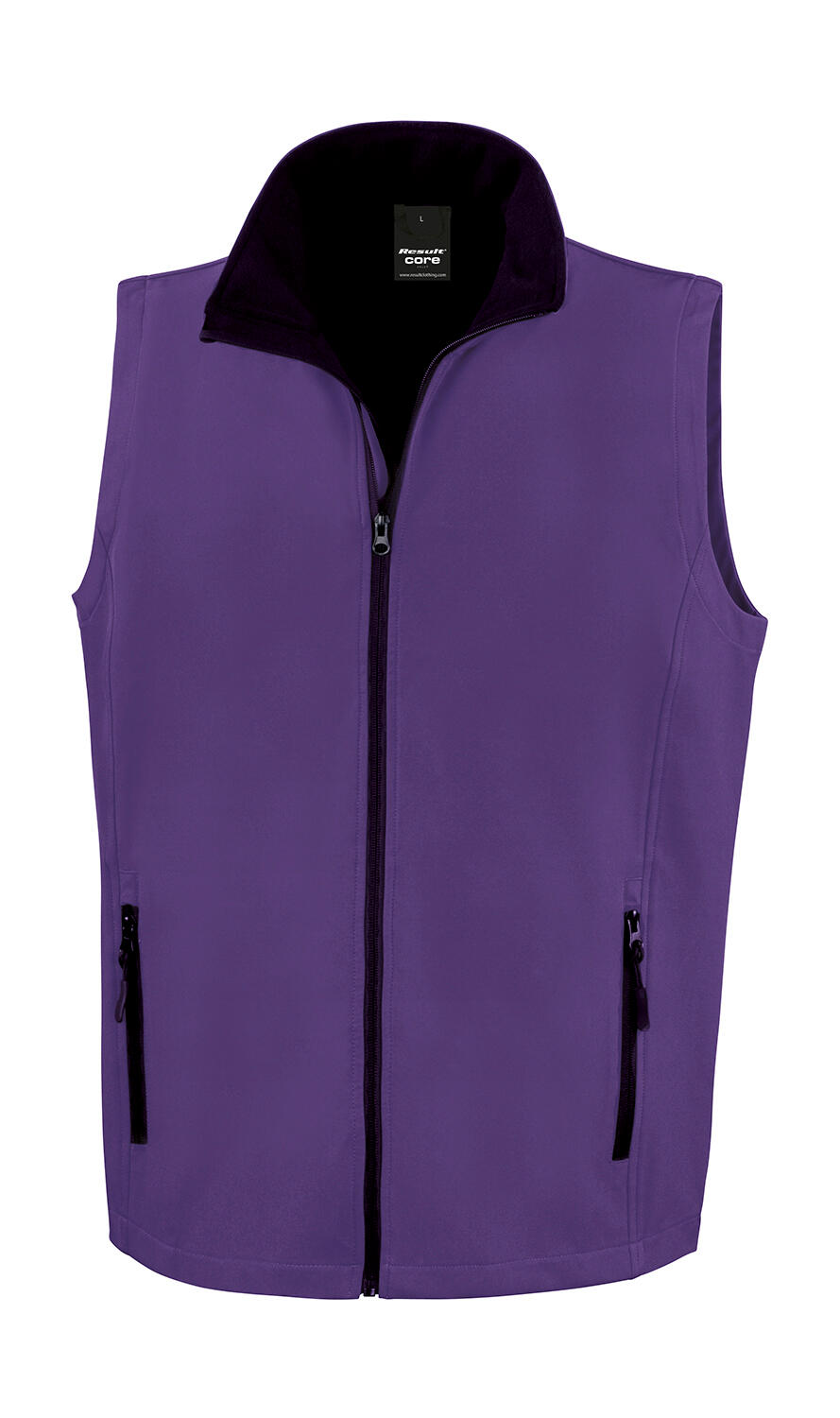Printbaar softshell vest - 371 - Paars/Zwart