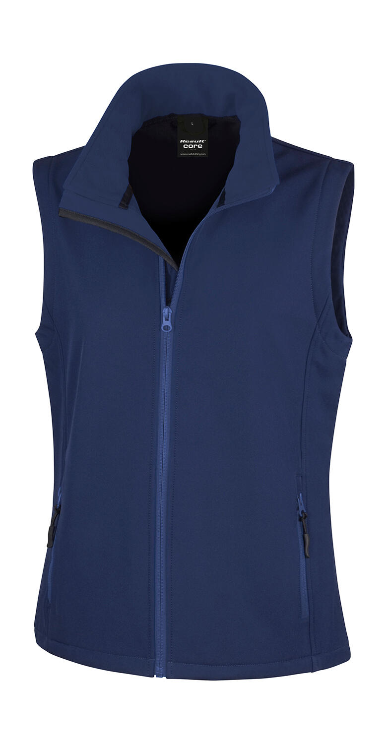 Printbaar softshell vest voor dames - 248 - Marine