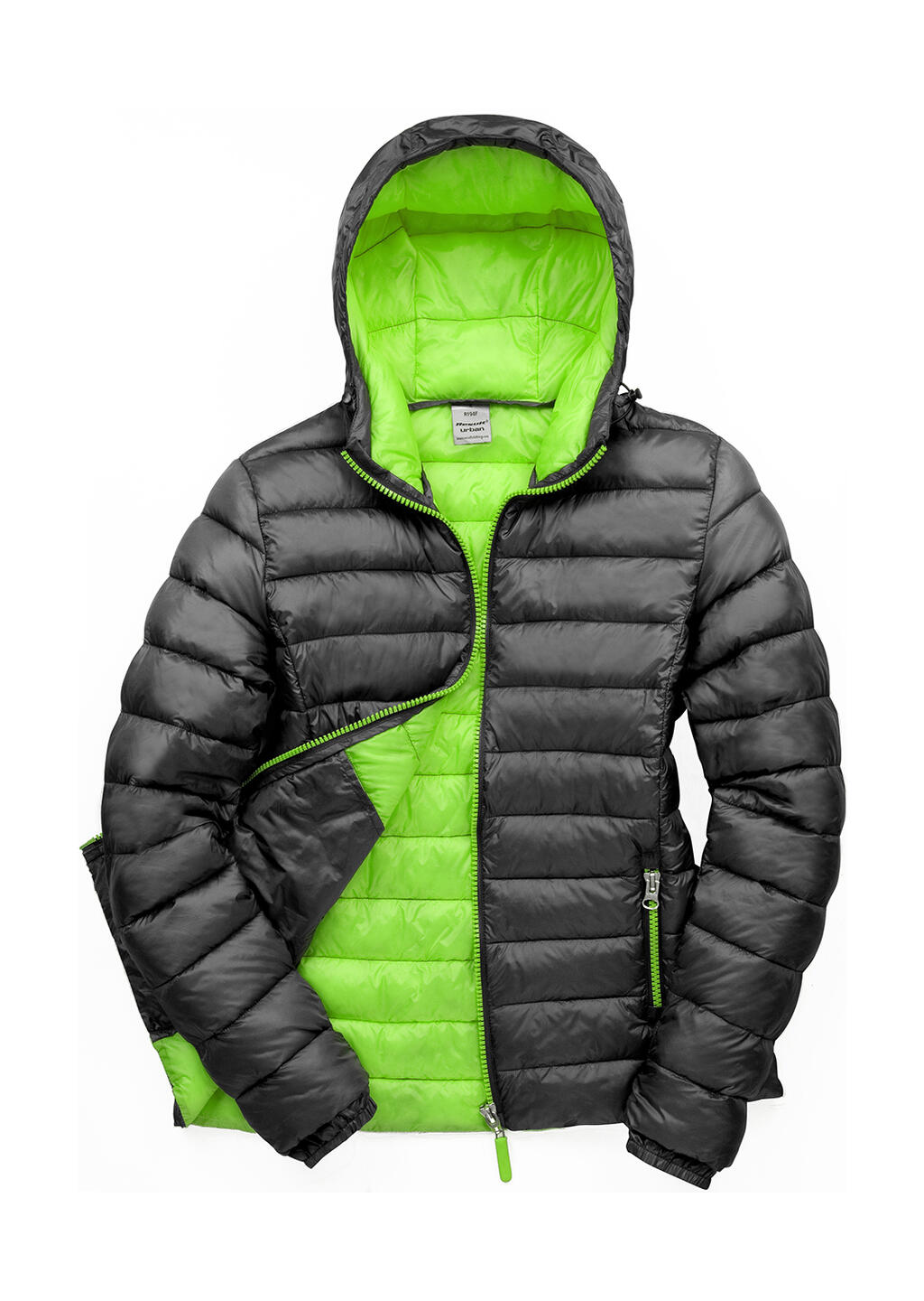 Dames Snow Bird Capuchonjas - 171 - Zwart/Lime