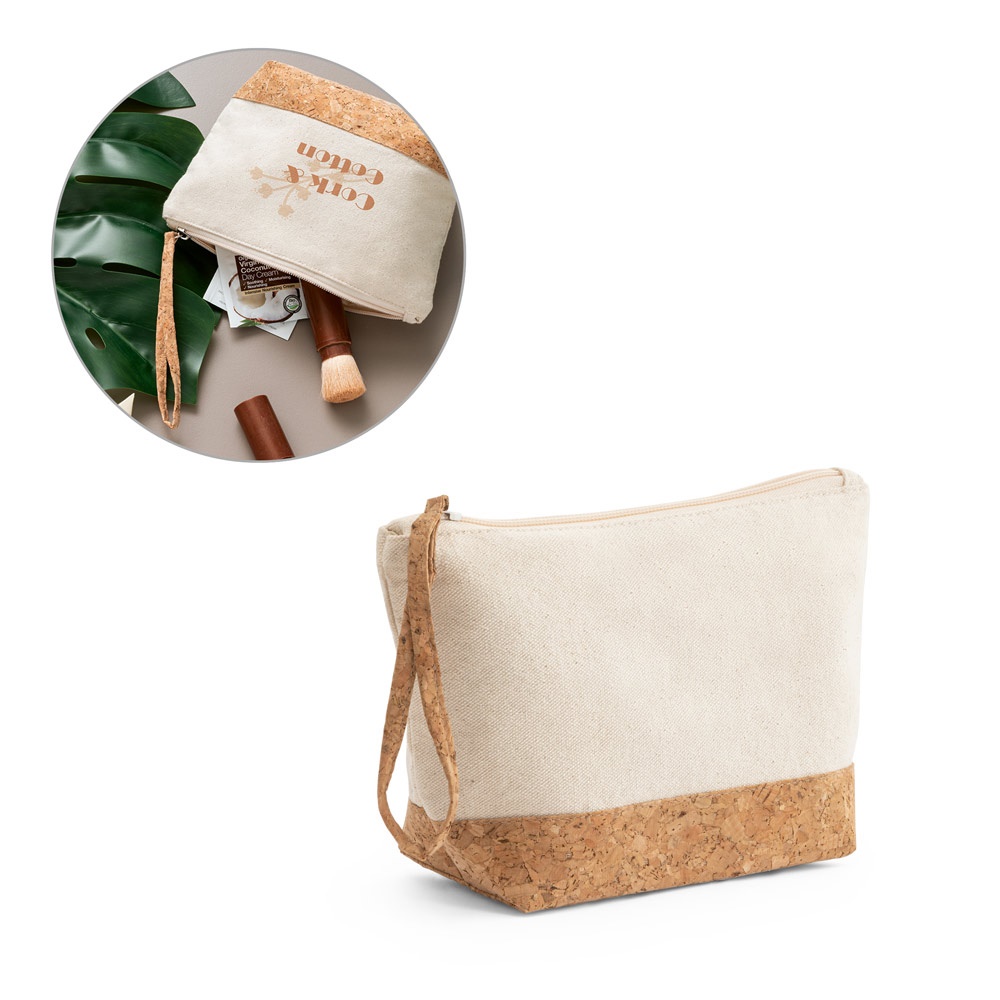 BLANCHETT. Clutch tas van 100% katoen en kurk.